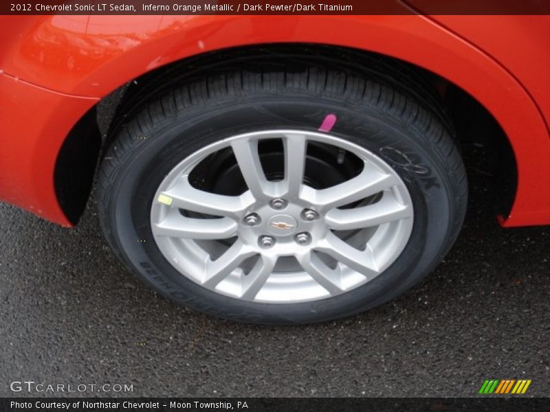 Inferno Orange Metallic / Dark Pewter/Dark Titanium 2012 Chevrolet Sonic LT Sedan