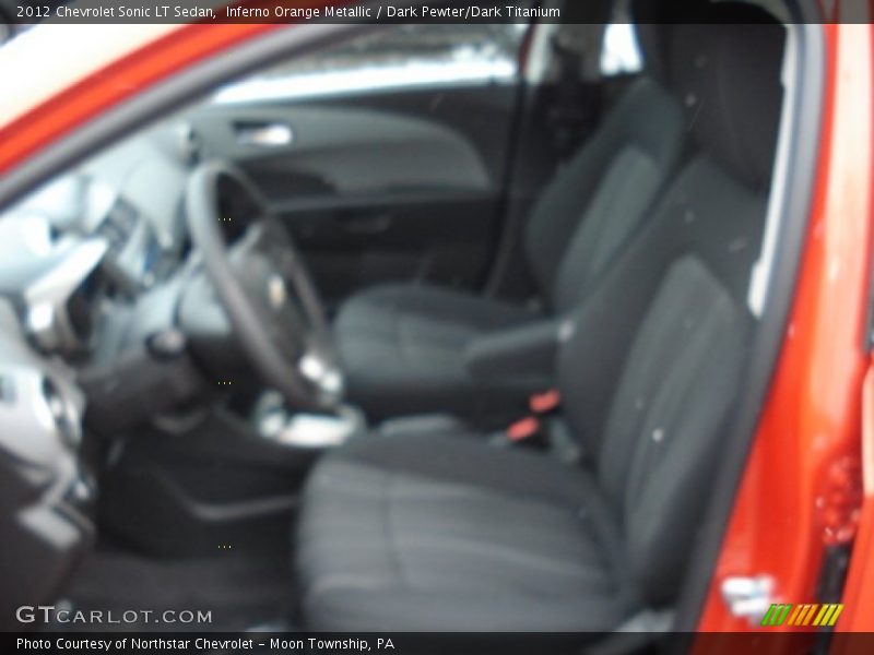 Inferno Orange Metallic / Dark Pewter/Dark Titanium 2012 Chevrolet Sonic LT Sedan