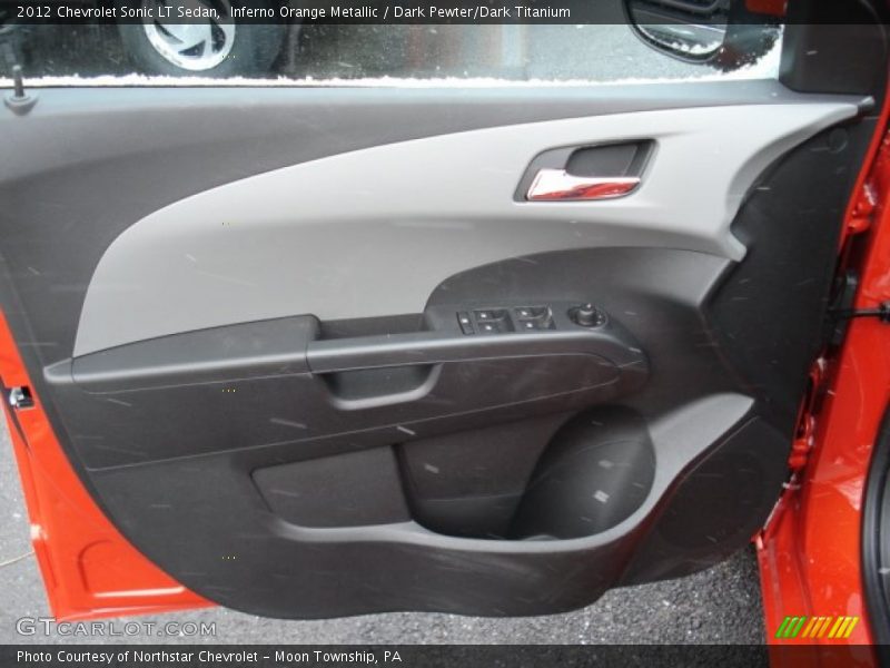 Inferno Orange Metallic / Dark Pewter/Dark Titanium 2012 Chevrolet Sonic LT Sedan