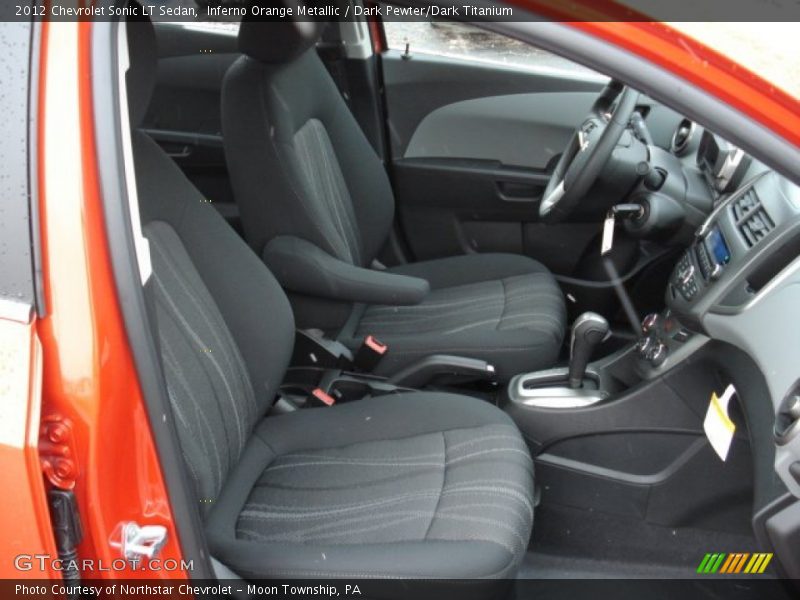Inferno Orange Metallic / Dark Pewter/Dark Titanium 2012 Chevrolet Sonic LT Sedan