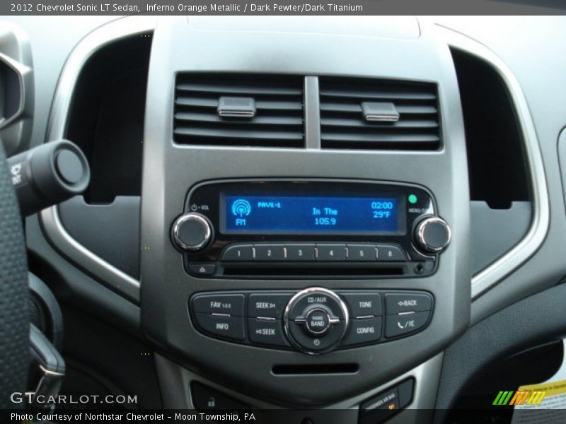 Inferno Orange Metallic / Dark Pewter/Dark Titanium 2012 Chevrolet Sonic LT Sedan