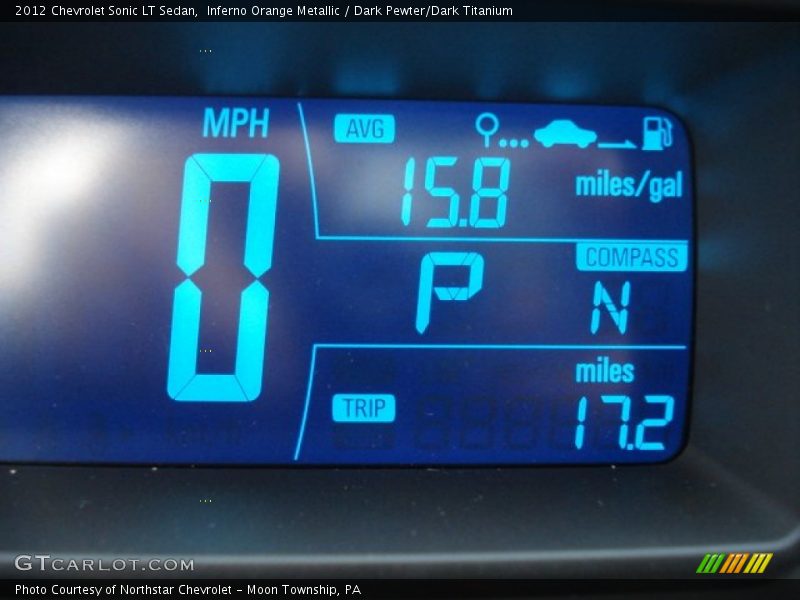 Inferno Orange Metallic / Dark Pewter/Dark Titanium 2012 Chevrolet Sonic LT Sedan
