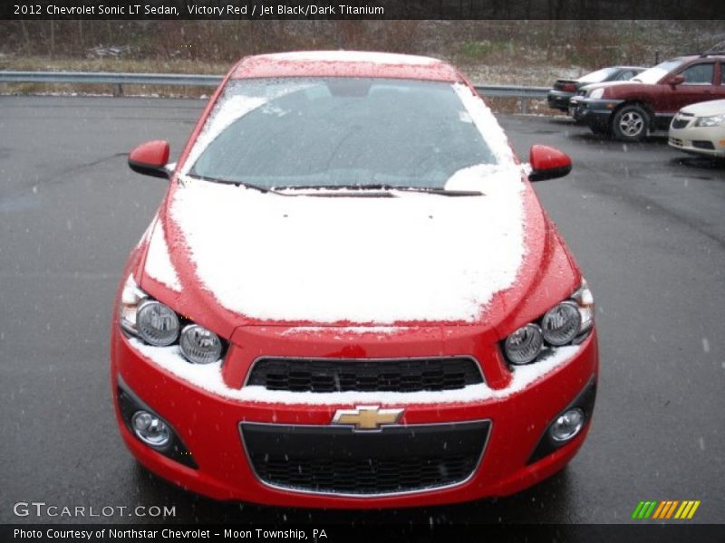 Victory Red / Jet Black/Dark Titanium 2012 Chevrolet Sonic LT Sedan