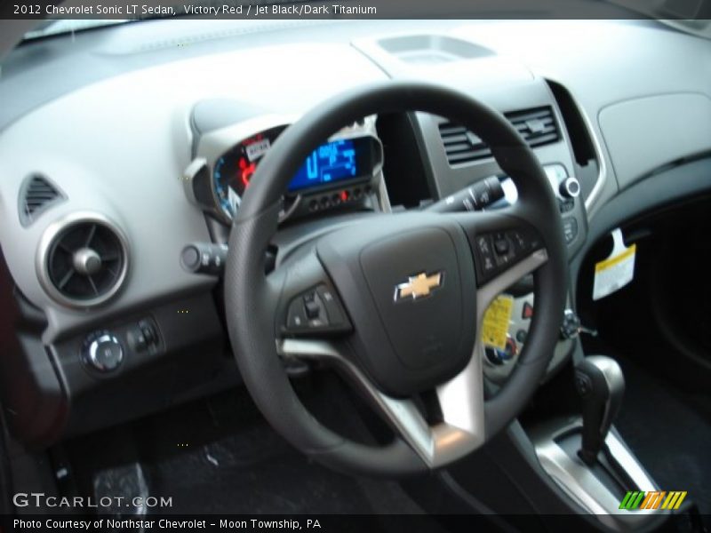 Victory Red / Jet Black/Dark Titanium 2012 Chevrolet Sonic LT Sedan