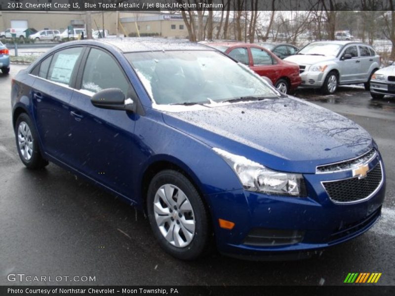 Blue Topaz Metallic / Jet Black/Medium Titanium 2012 Chevrolet Cruze LS