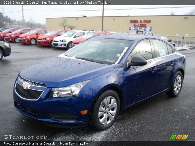 Blue Topaz Metallic / Jet Black/Medium Titanium 2012 Chevrolet Cruze LS