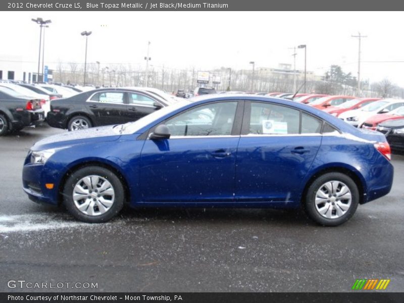 Blue Topaz Metallic / Jet Black/Medium Titanium 2012 Chevrolet Cruze LS