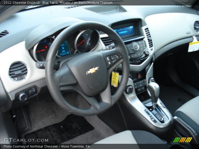Blue Topaz Metallic / Jet Black/Medium Titanium 2012 Chevrolet Cruze LS