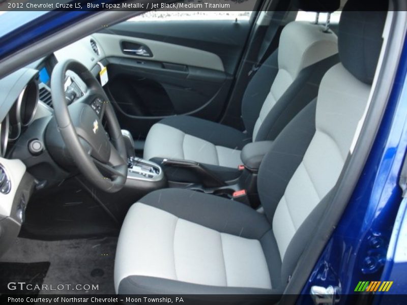 Blue Topaz Metallic / Jet Black/Medium Titanium 2012 Chevrolet Cruze LS