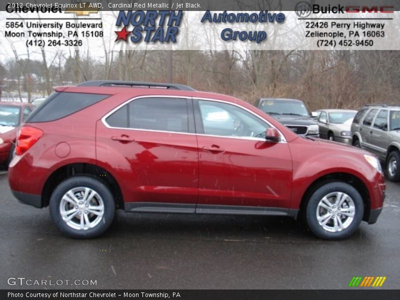 Cardinal Red Metallic / Jet Black 2012 Chevrolet Equinox LT AWD