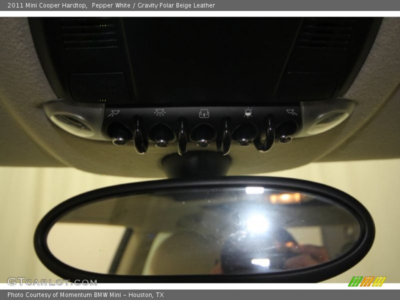 Pepper White / Gravity Polar Beige Leather 2011 Mini Cooper Hardtop