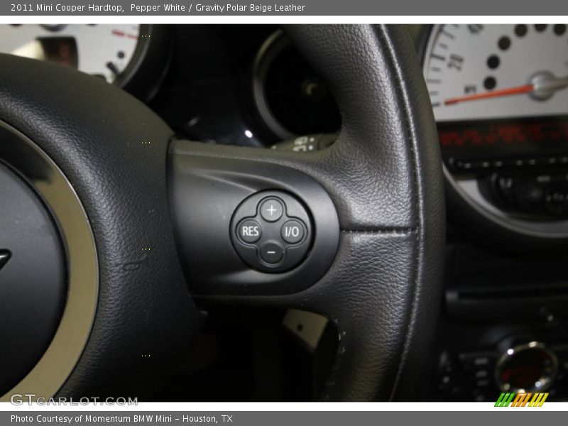 Pepper White / Gravity Polar Beige Leather 2011 Mini Cooper Hardtop