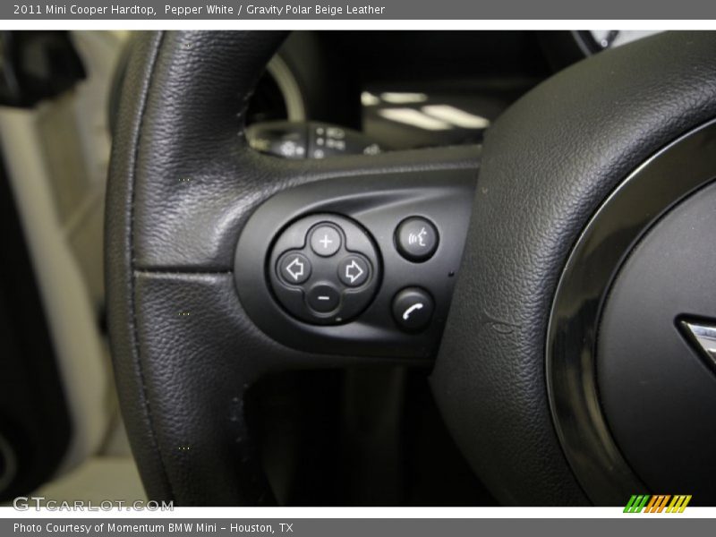 Pepper White / Gravity Polar Beige Leather 2011 Mini Cooper Hardtop