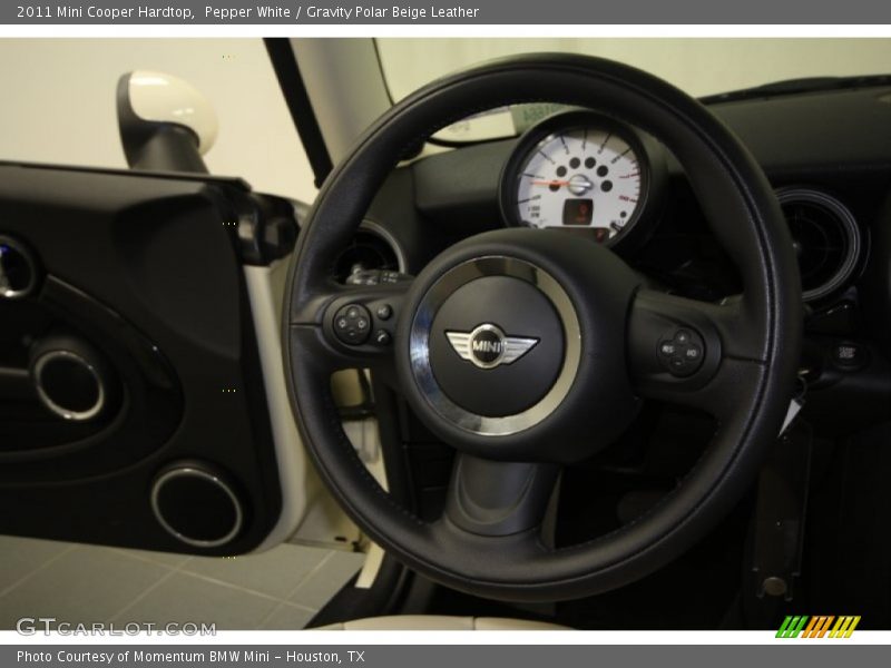 Pepper White / Gravity Polar Beige Leather 2011 Mini Cooper Hardtop