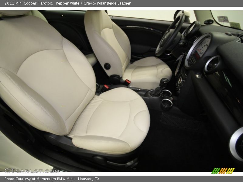 Pepper White / Gravity Polar Beige Leather 2011 Mini Cooper Hardtop