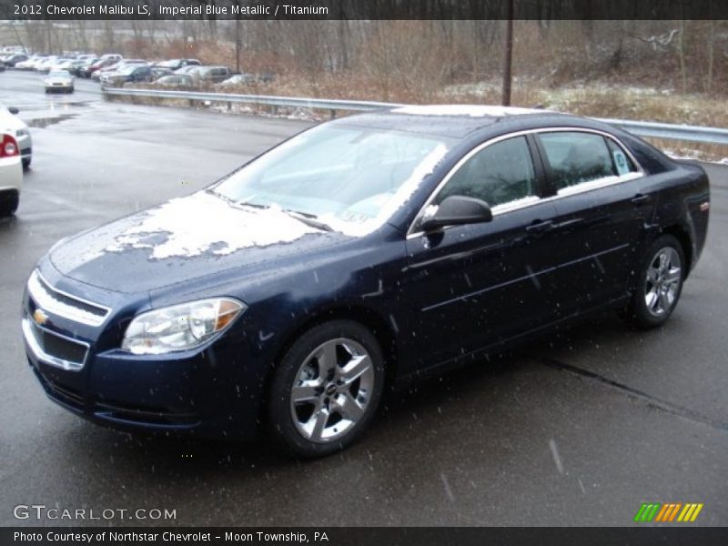 Imperial Blue Metallic / Titanium 2012 Chevrolet Malibu LS