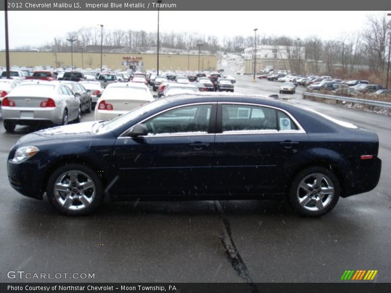 Imperial Blue Metallic / Titanium 2012 Chevrolet Malibu LS