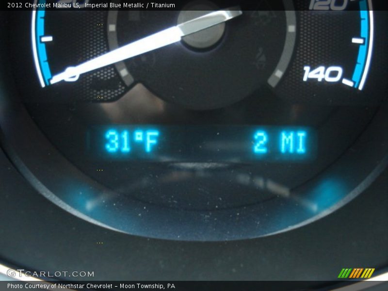 Imperial Blue Metallic / Titanium 2012 Chevrolet Malibu LS