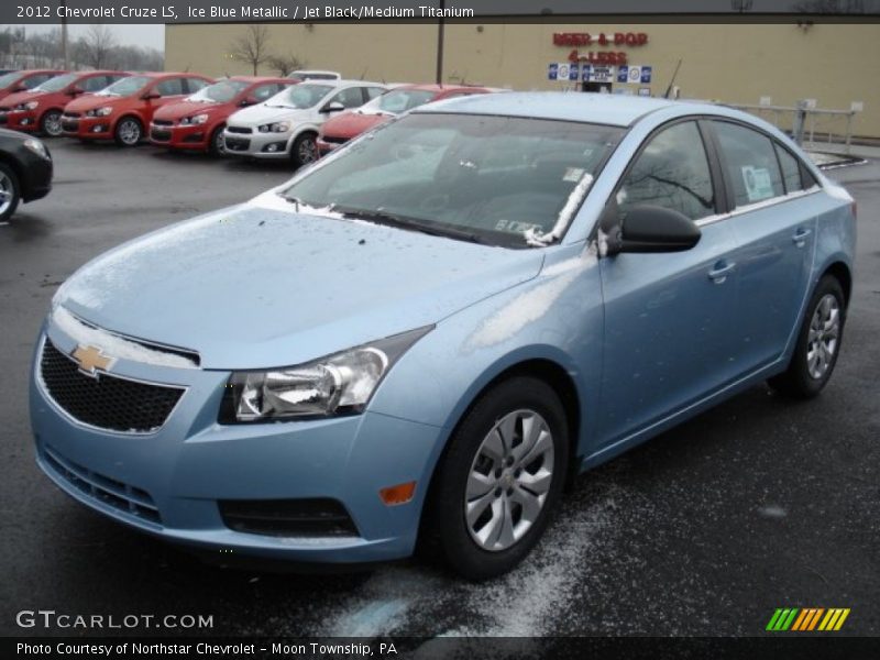 Ice Blue Metallic / Jet Black/Medium Titanium 2012 Chevrolet Cruze LS