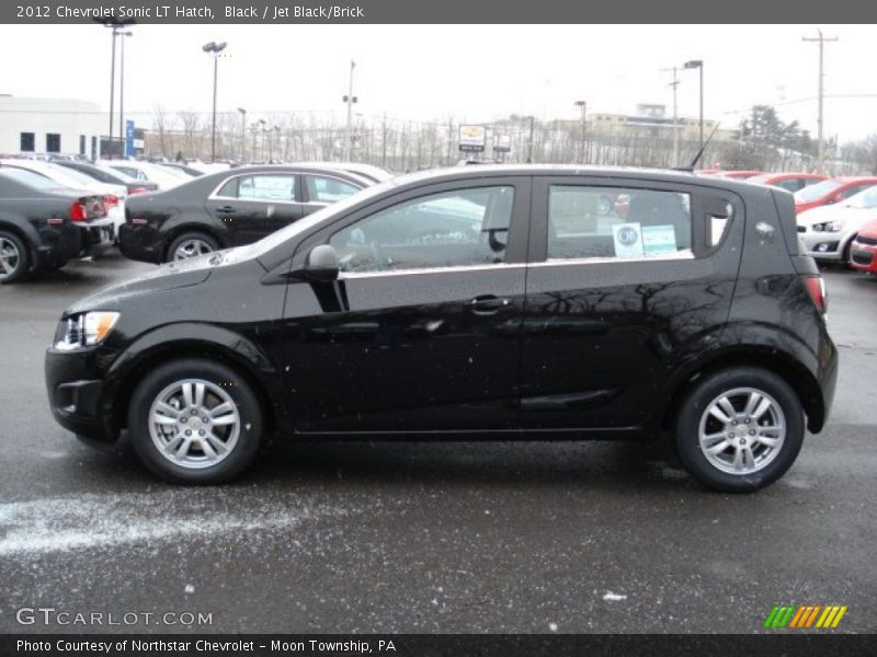 Black / Jet Black/Brick 2012 Chevrolet Sonic LT Hatch