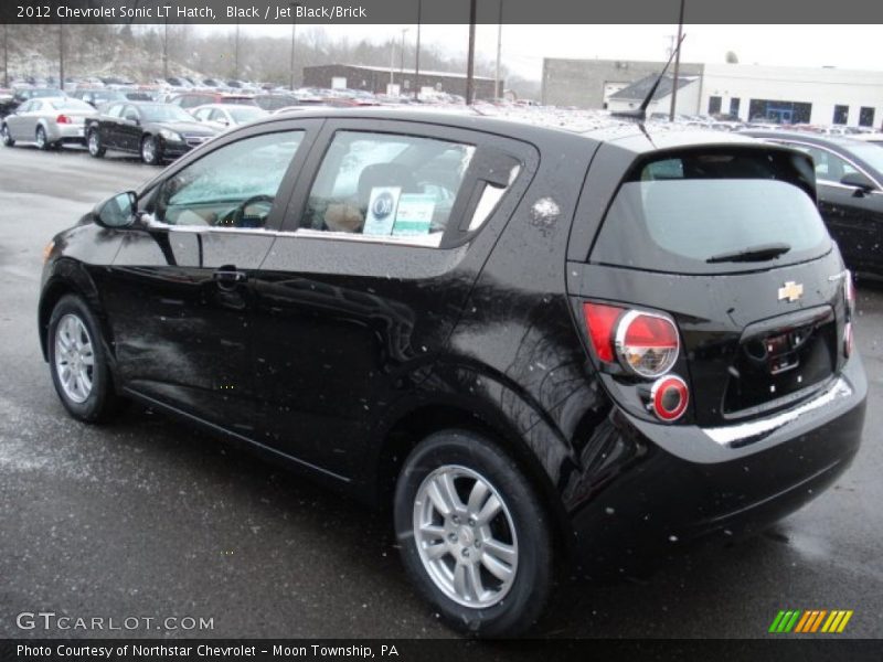 Black / Jet Black/Brick 2012 Chevrolet Sonic LT Hatch