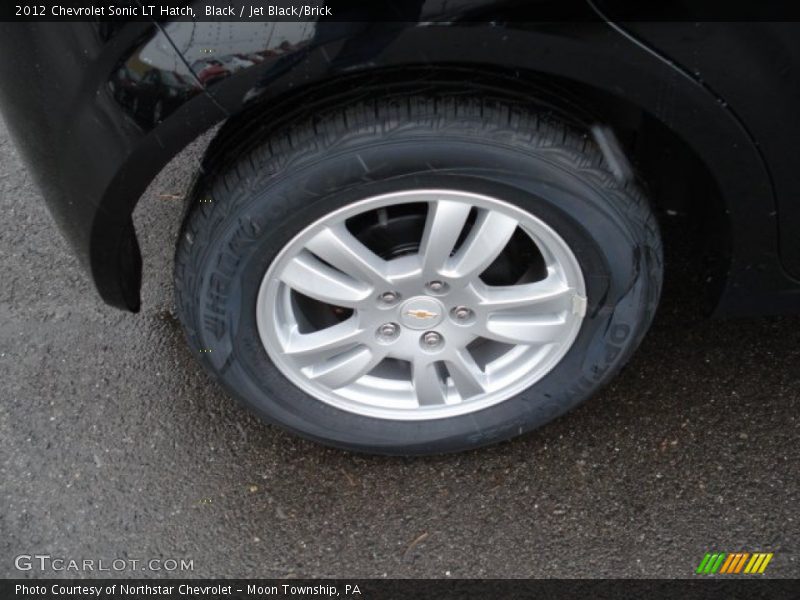 Black / Jet Black/Brick 2012 Chevrolet Sonic LT Hatch
