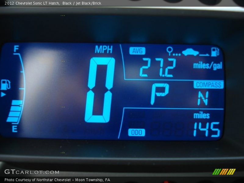 Black / Jet Black/Brick 2012 Chevrolet Sonic LT Hatch