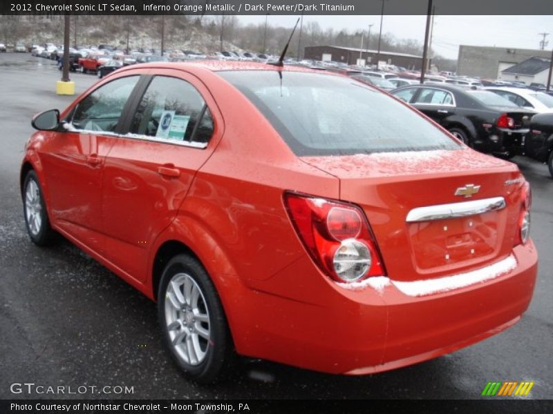 Inferno Orange Metallic / Dark Pewter/Dark Titanium 2012 Chevrolet Sonic LT Sedan