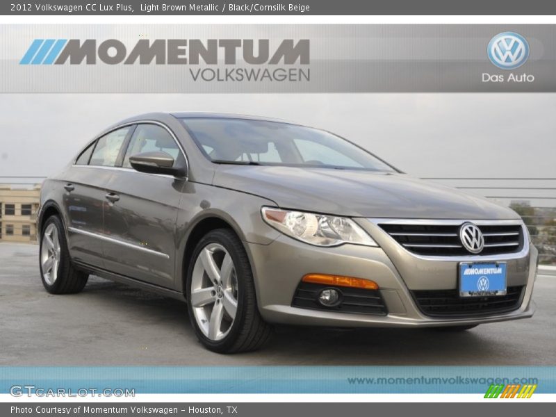 Light Brown Metallic / Black/Cornsilk Beige 2012 Volkswagen CC Lux Plus