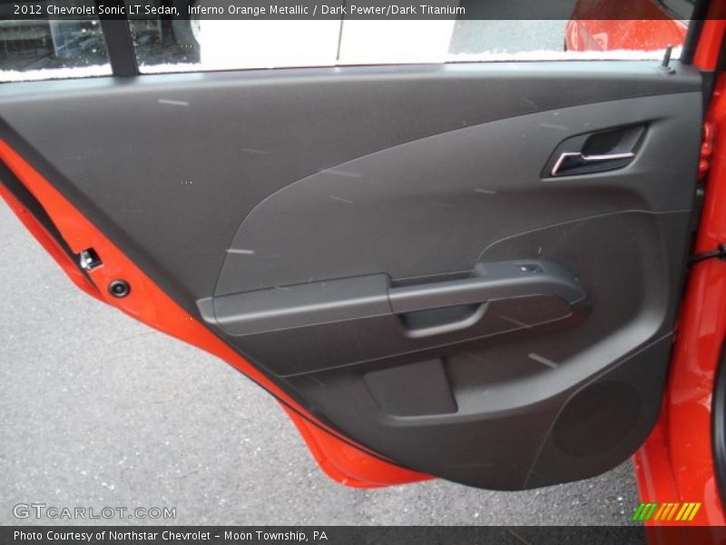 Inferno Orange Metallic / Dark Pewter/Dark Titanium 2012 Chevrolet Sonic LT Sedan