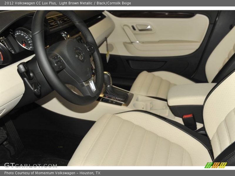 Light Brown Metallic / Black/Cornsilk Beige 2012 Volkswagen CC Lux Plus