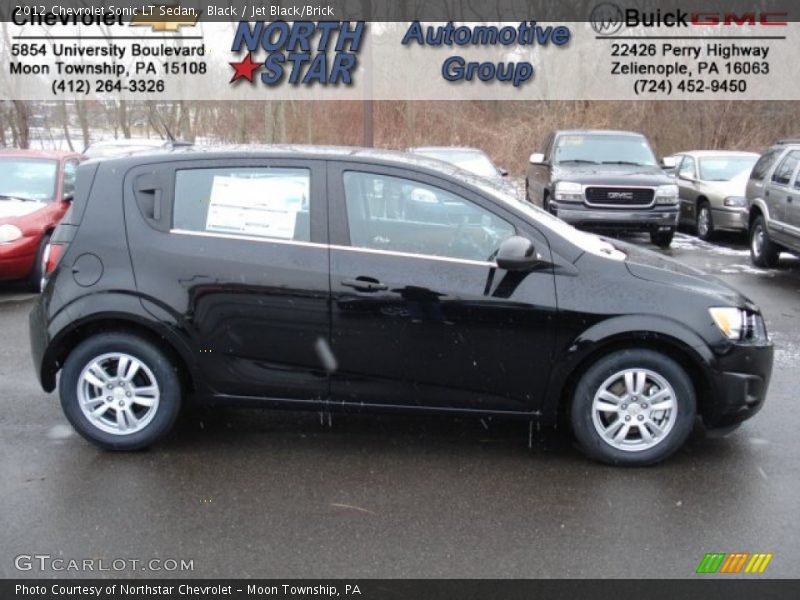 Black / Jet Black/Brick 2012 Chevrolet Sonic LT Sedan