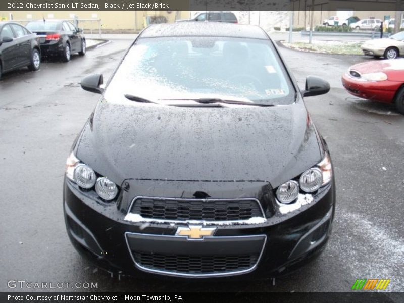 Black / Jet Black/Brick 2012 Chevrolet Sonic LT Sedan