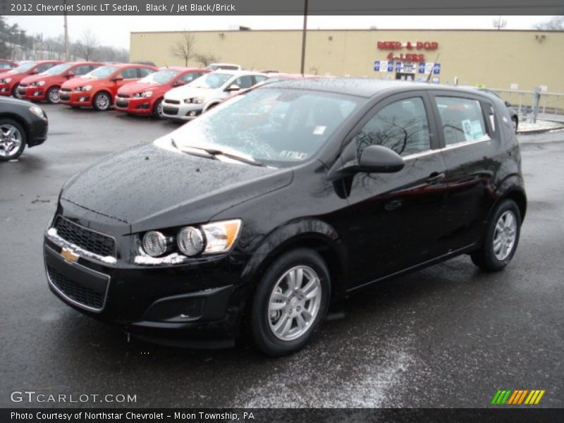 Black / Jet Black/Brick 2012 Chevrolet Sonic LT Sedan