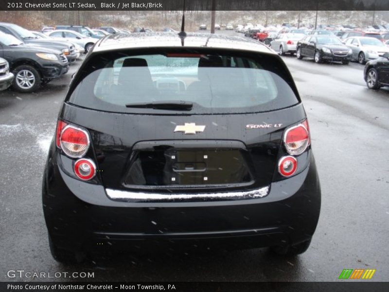Black / Jet Black/Brick 2012 Chevrolet Sonic LT Sedan