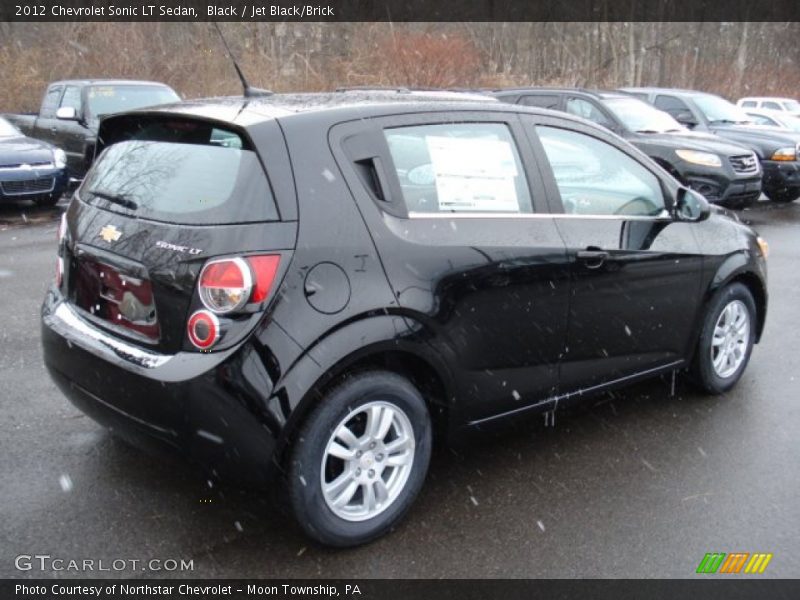 Black / Jet Black/Brick 2012 Chevrolet Sonic LT Sedan