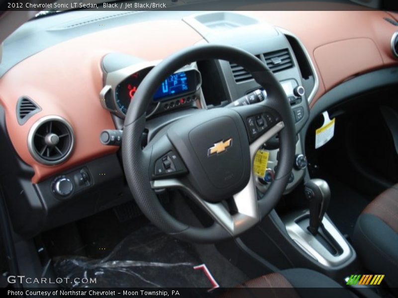 Black / Jet Black/Brick 2012 Chevrolet Sonic LT Sedan