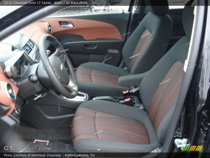 Black / Jet Black/Brick 2012 Chevrolet Sonic LT Sedan