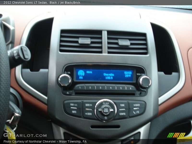 Black / Jet Black/Brick 2012 Chevrolet Sonic LT Sedan