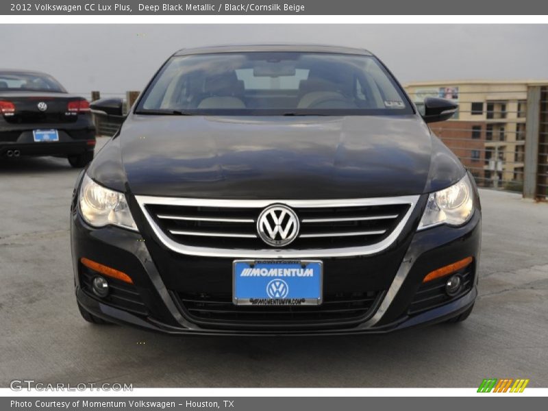 Deep Black Metallic / Black/Cornsilk Beige 2012 Volkswagen CC Lux Plus