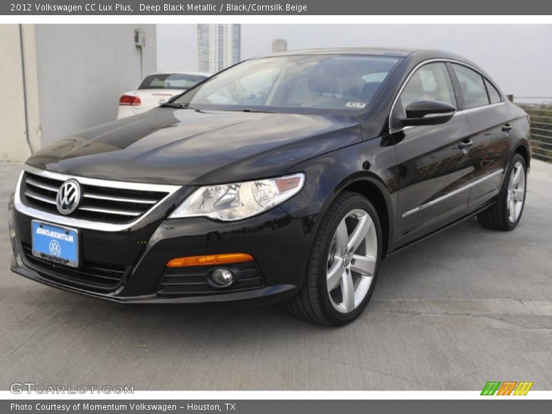 Deep Black Metallic / Black/Cornsilk Beige 2012 Volkswagen CC Lux Plus