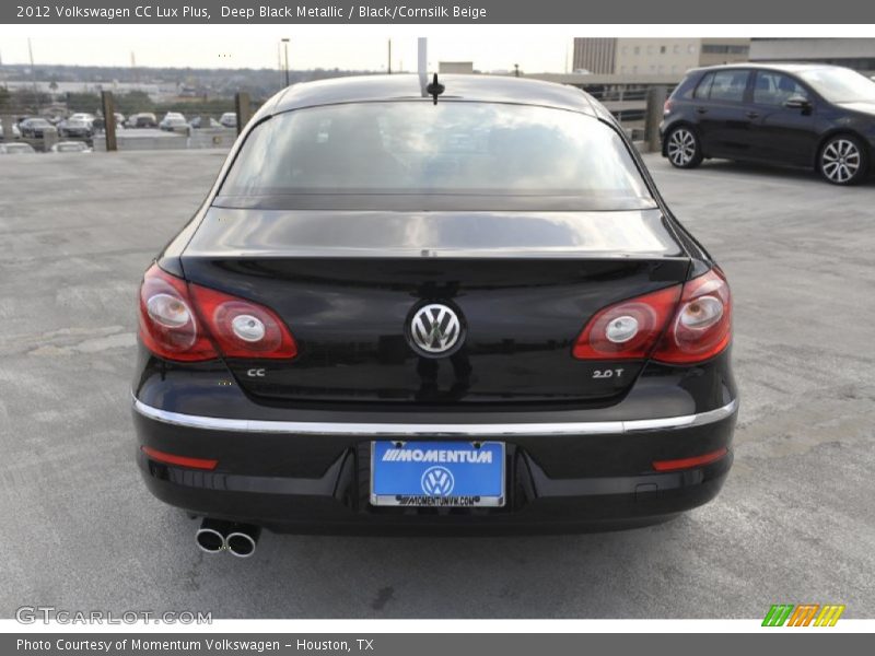Deep Black Metallic / Black/Cornsilk Beige 2012 Volkswagen CC Lux Plus
