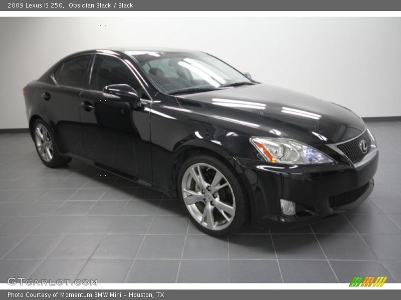 Obsidian Black / Black 2009 Lexus IS 250