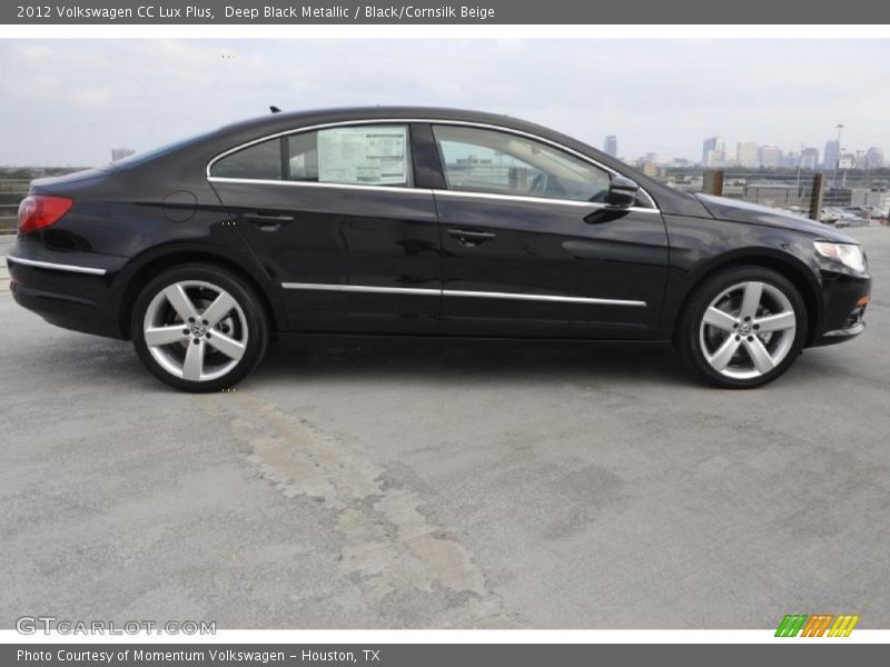 Deep Black Metallic / Black/Cornsilk Beige 2012 Volkswagen CC Lux Plus
