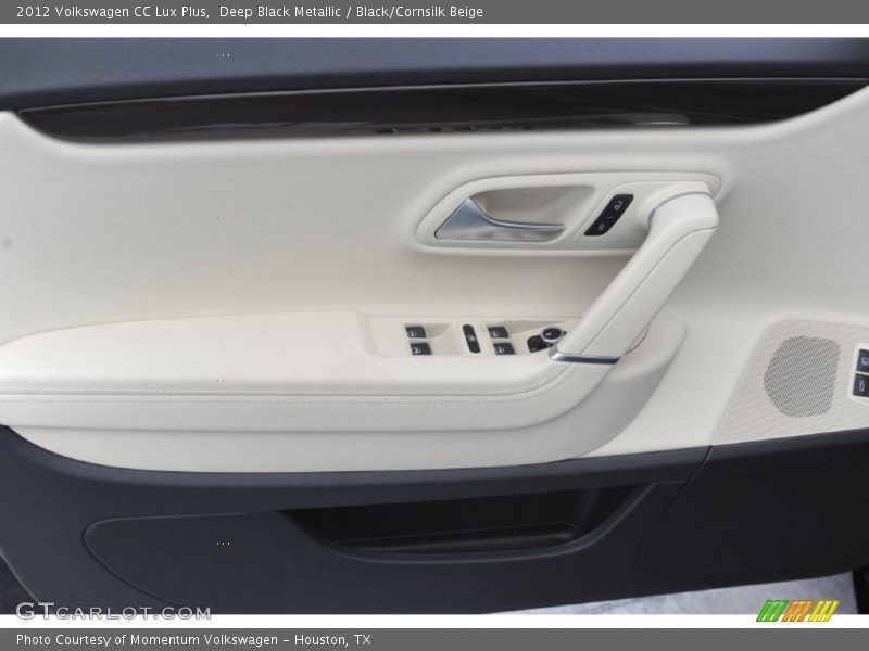 Deep Black Metallic / Black/Cornsilk Beige 2012 Volkswagen CC Lux Plus