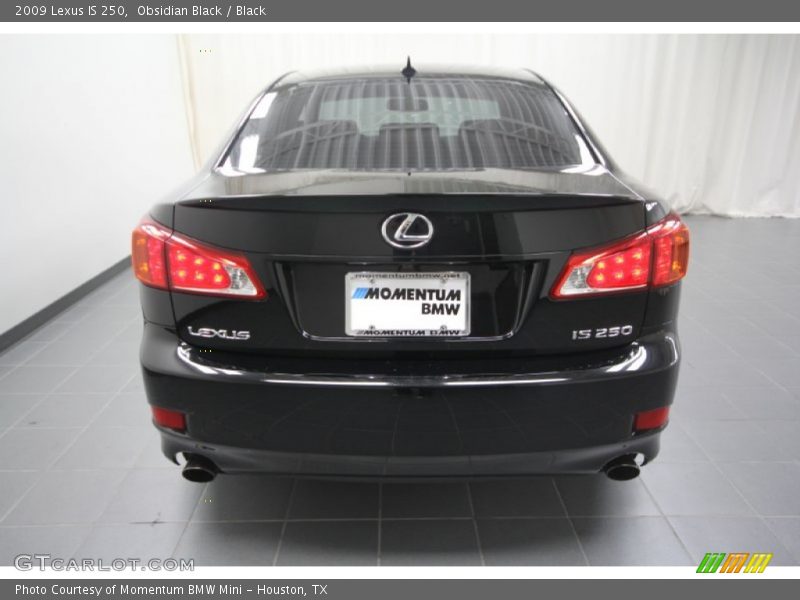 Obsidian Black / Black 2009 Lexus IS 250