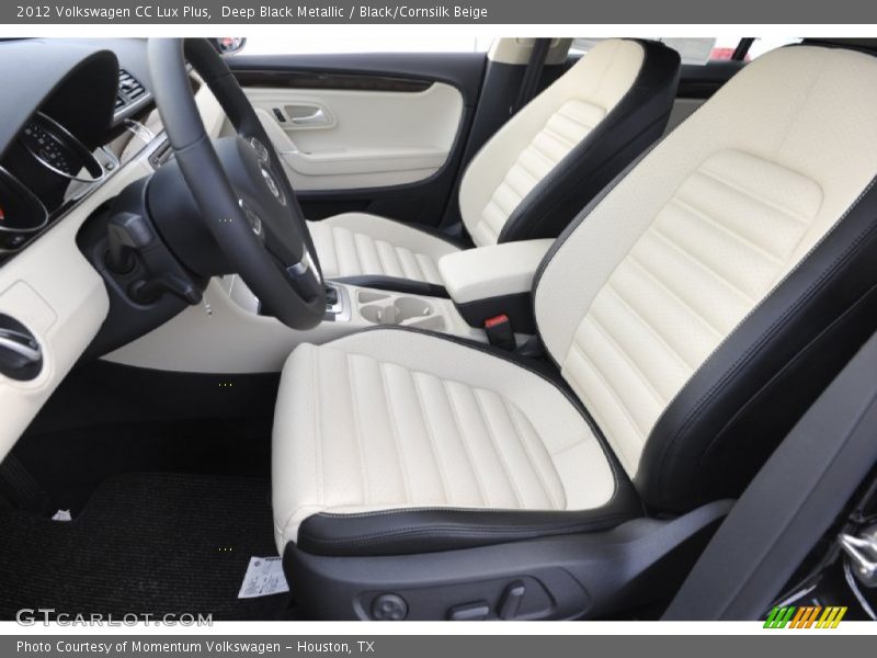 Deep Black Metallic / Black/Cornsilk Beige 2012 Volkswagen CC Lux Plus