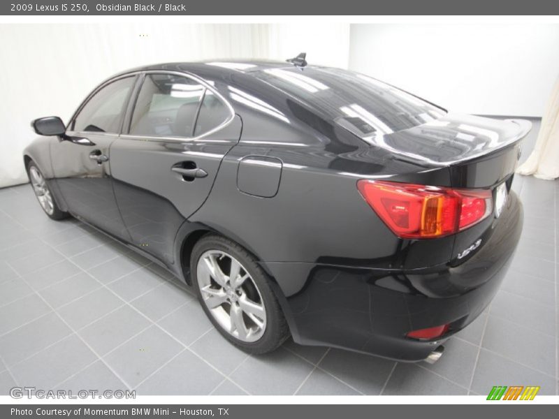 Obsidian Black / Black 2009 Lexus IS 250