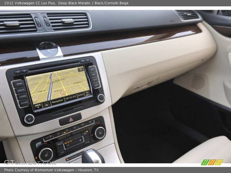 Deep Black Metallic / Black/Cornsilk Beige 2012 Volkswagen CC Lux Plus
