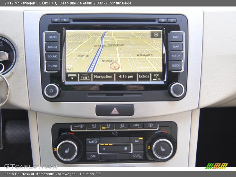 Deep Black Metallic / Black/Cornsilk Beige 2012 Volkswagen CC Lux Plus